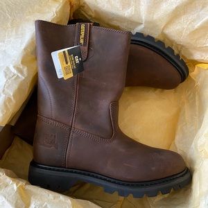 Caterpillar Revolver Wellington soft leather work boots